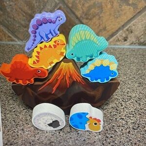 Dolgen Wooden Stacking Balancing Dinosaur Game